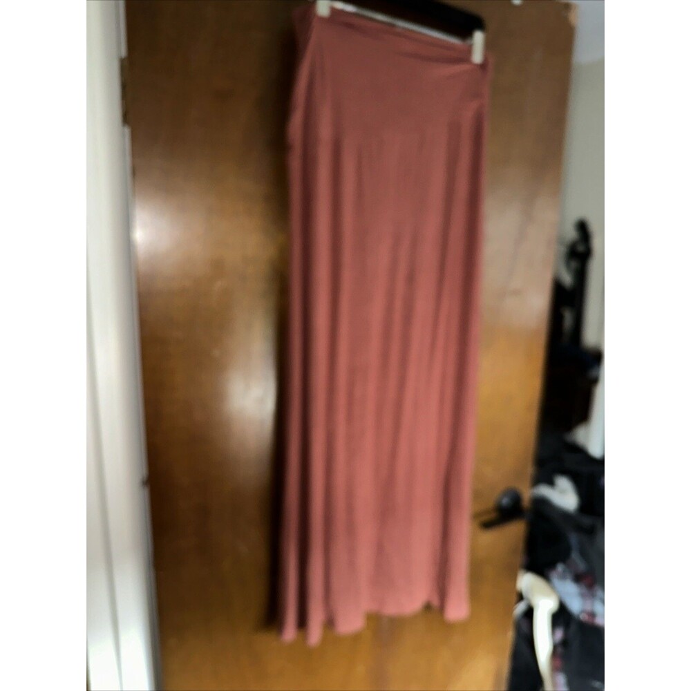 Bobeau Maxi Skirt Women's Large Floor Length Lightweight Tan Assemtrical